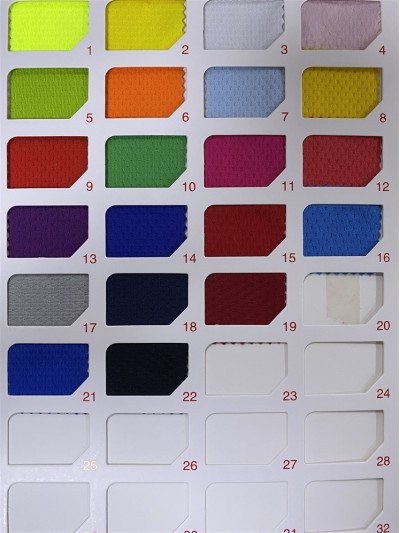 DG-PF WA29 Honeycomb Mesh Yarn Count: 75D Width: 185CM Weight: 150GSM Composition: 100Polyester Moisture Wicking 45 degree